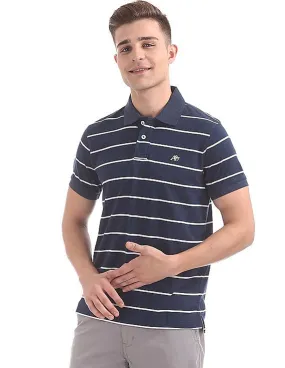 Aeropostale Striped Heathered Polo Shirt