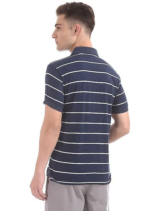 Aeropostale Striped Heathered Polo Shirt