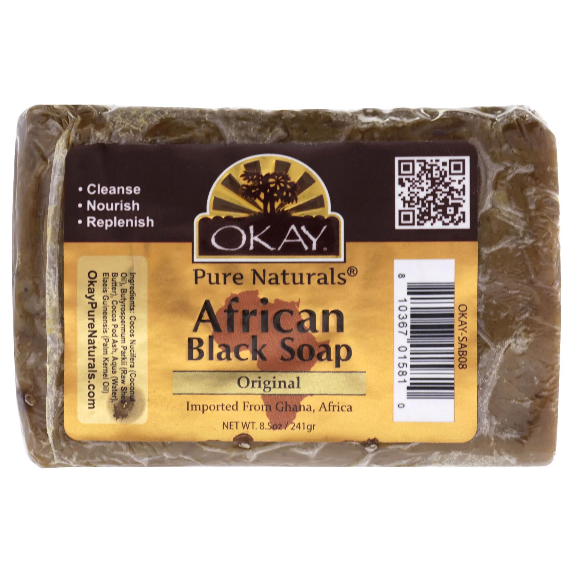 African Black Original Soap by Okay for Unisex - 8.5 oz Soap