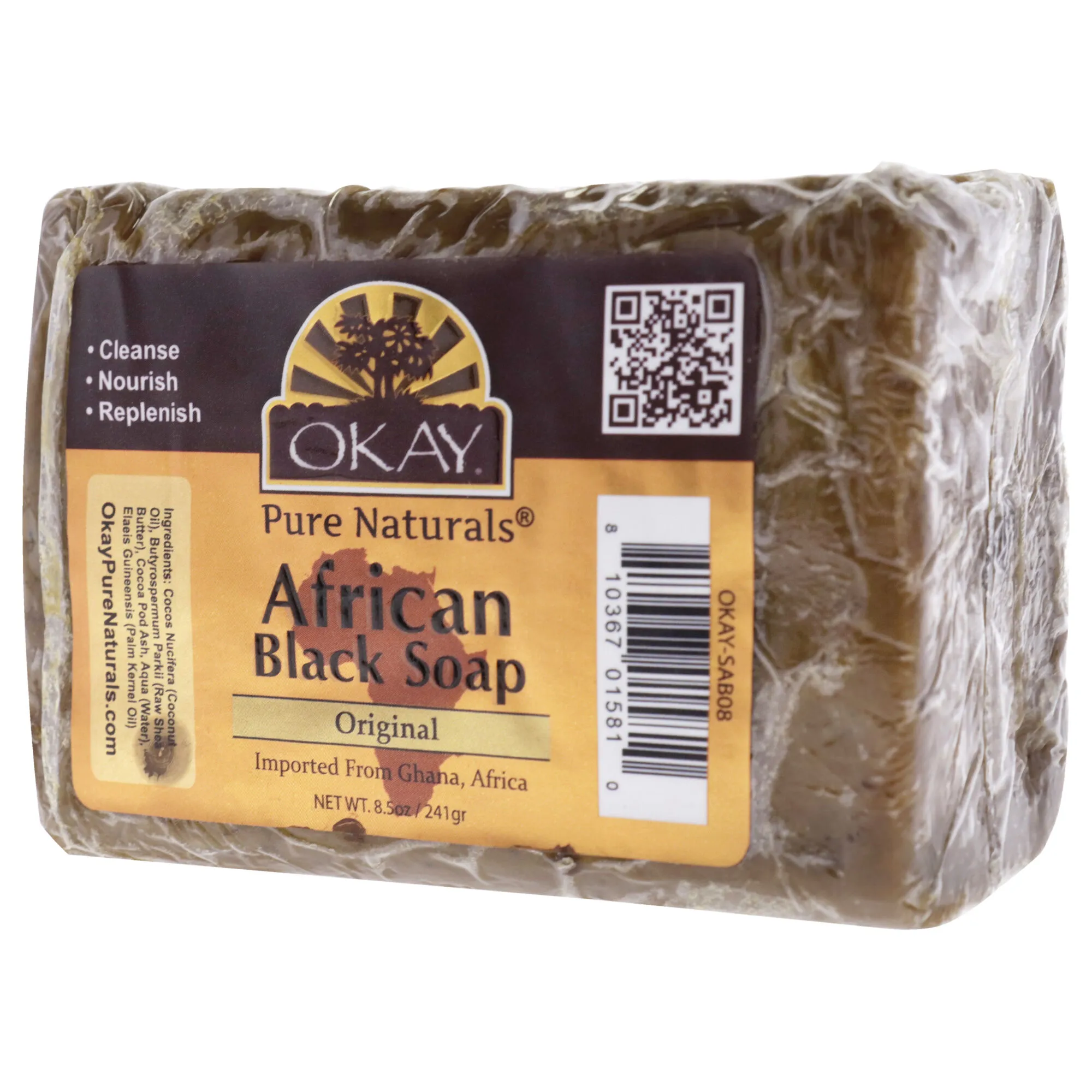 African Black Original Soap by Okay for Unisex - 8.5 oz Soap