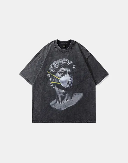 Alexander 'The Great' Mask Sculpture Graphic T-Shirt