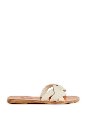 Ancient greek sandals  Arachne leather sliders - Beige