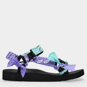 Arizona Love  Trekky Sandals in Purple Cotton