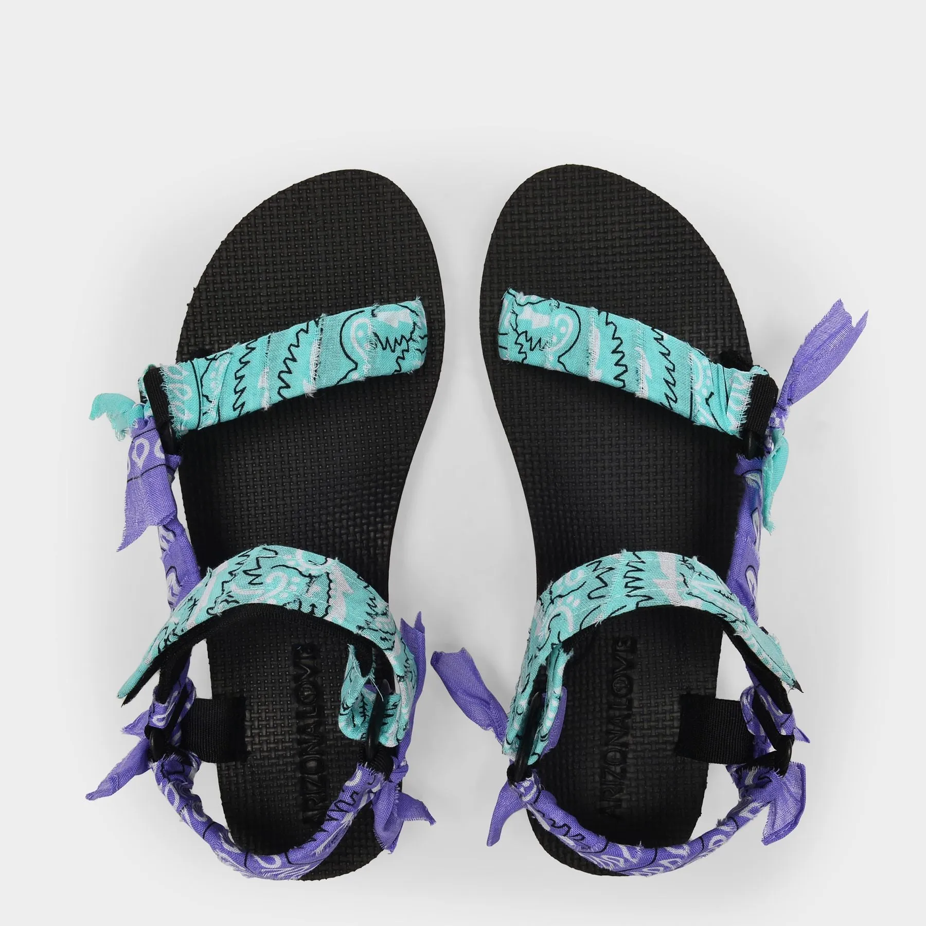 Arizona Love  Trekky Sandals in Purple Cotton