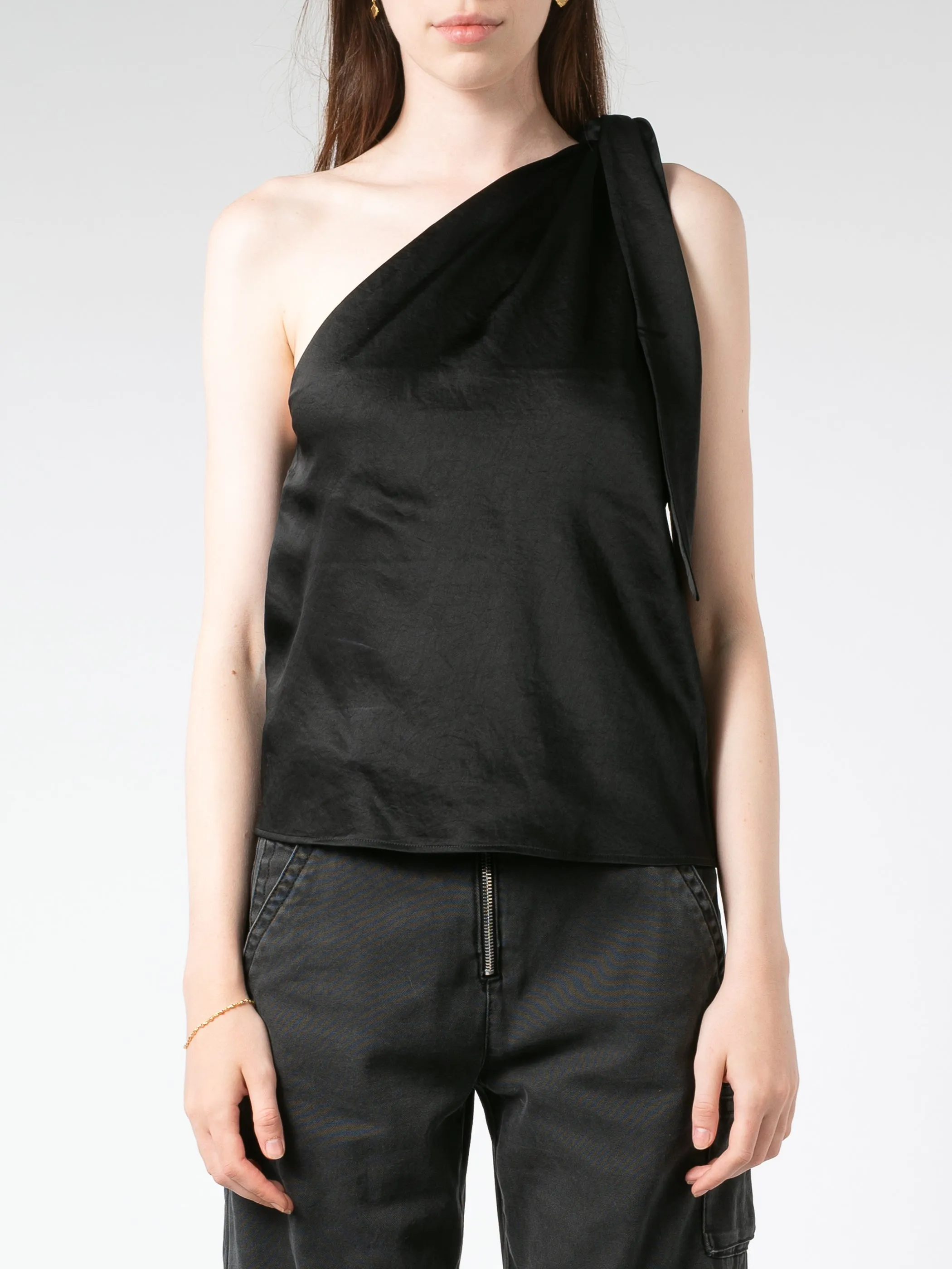 Asymmetric Tie Neck Tank