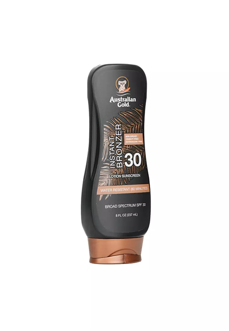 Australian Gold AUSTRALIAN GOLD - Lotion Sunscreen Broad Spectrum SPF 30 with Instant Bronzer  237ml/8oz.