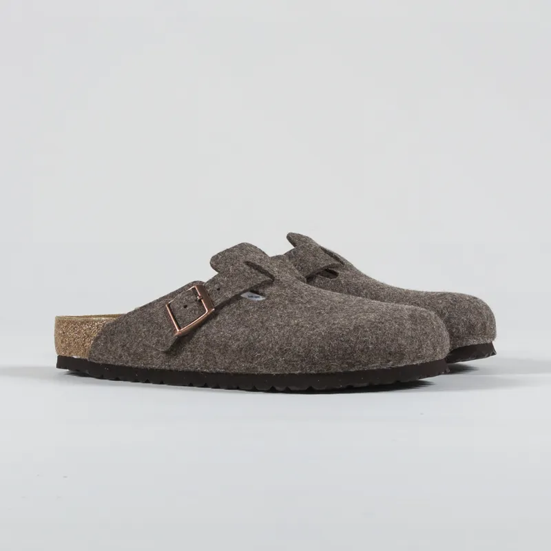 Birkenstock Boston BS Sandals Wool Felt Cacao