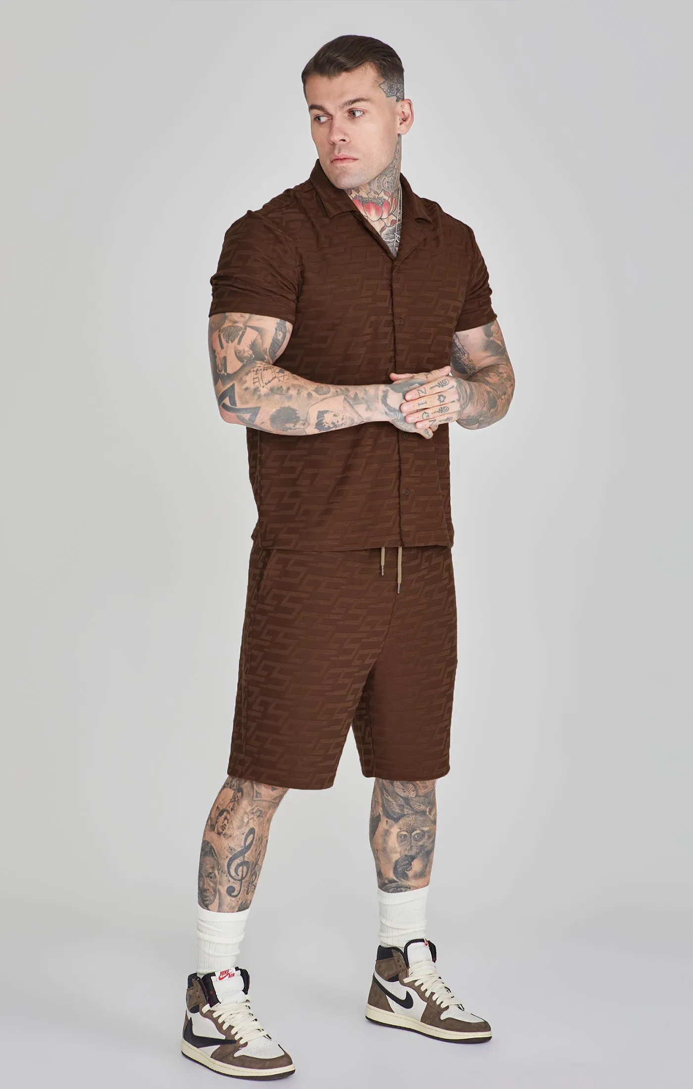 Brown Towelling Shorts