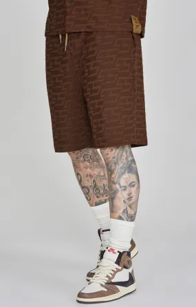 Brown Towelling Shorts