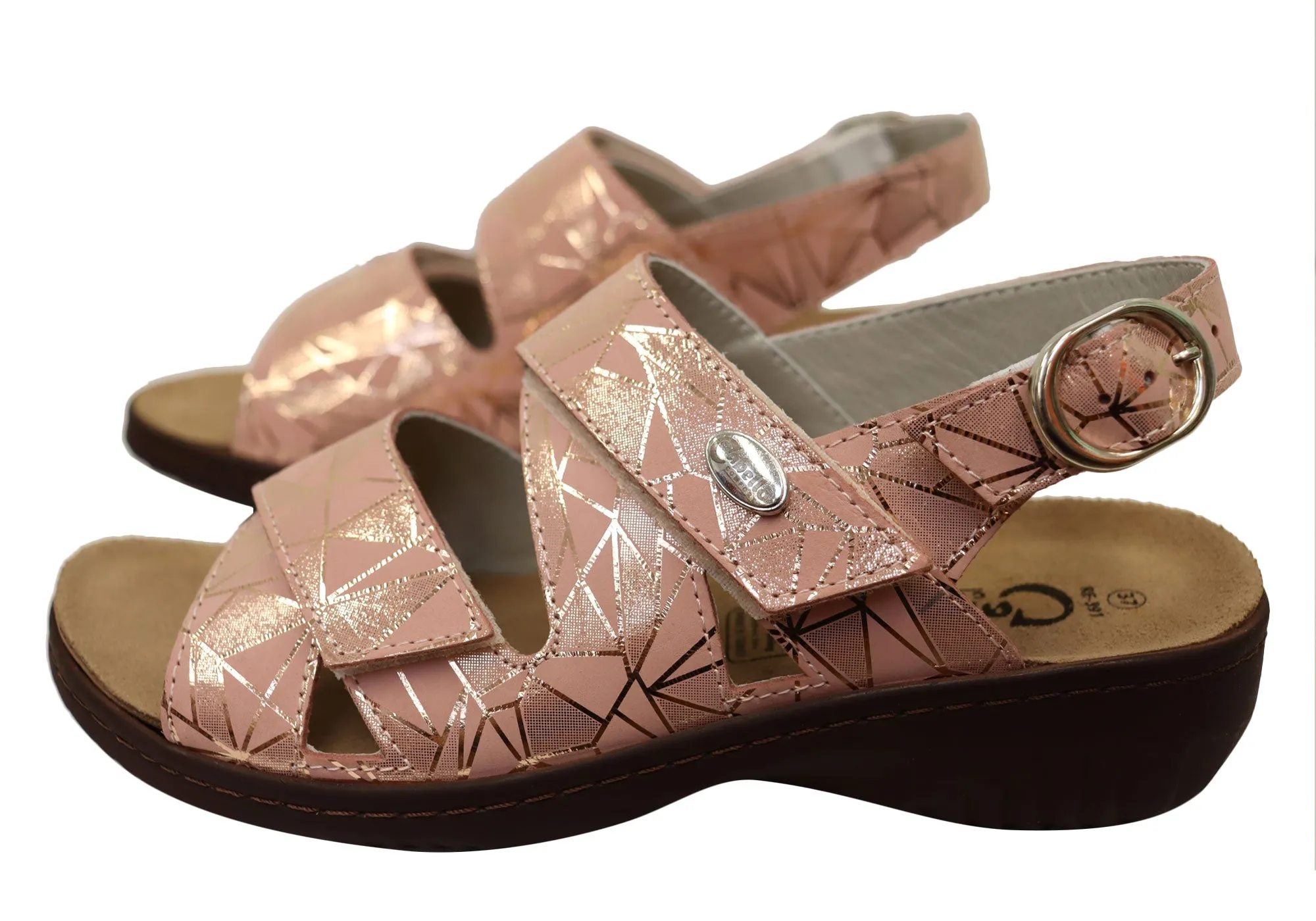 Cabello Comfort RE391 Womens European Comfortable Leather Sandals