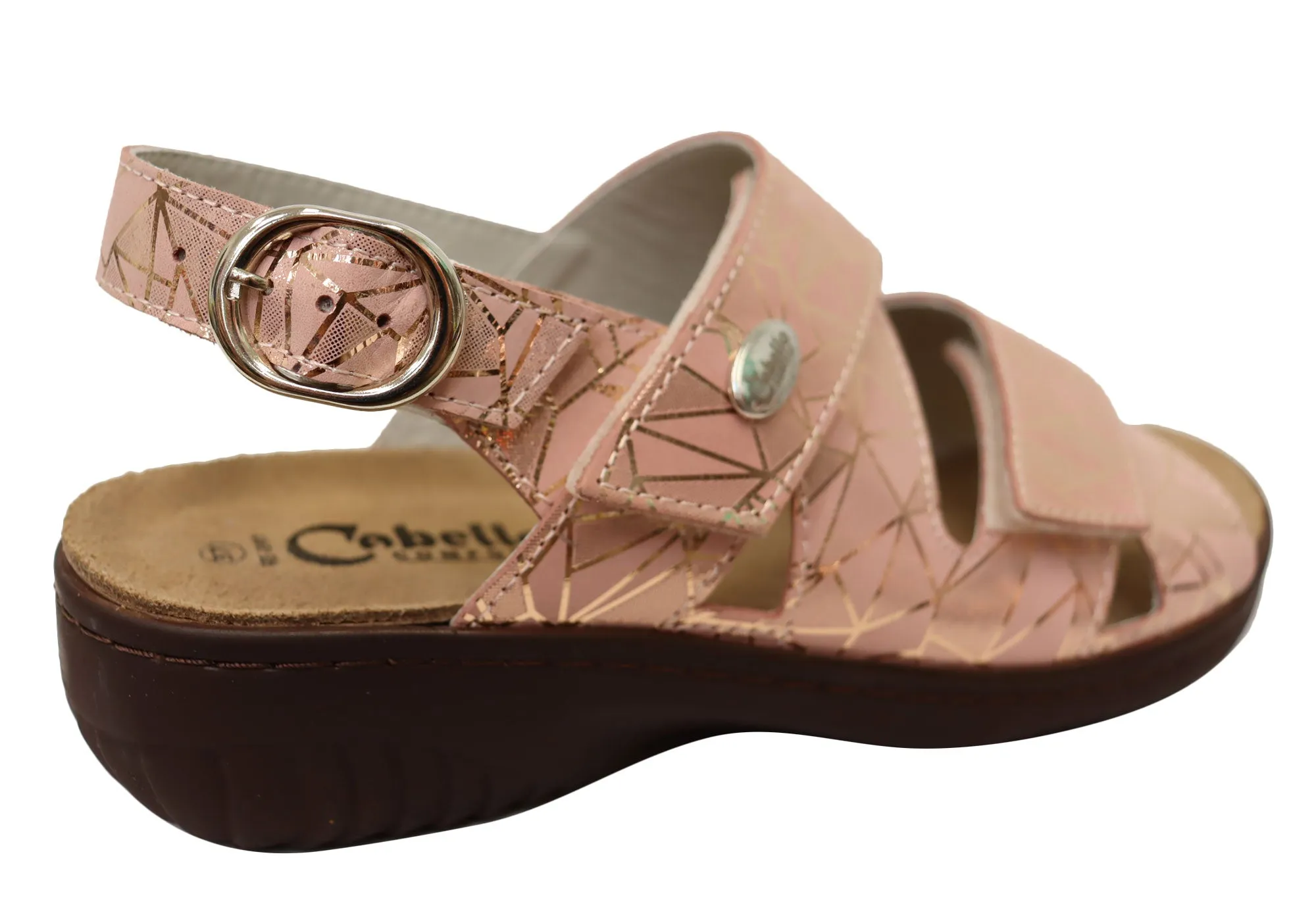 Cabello Comfort RE391 Womens European Comfortable Leather Sandals