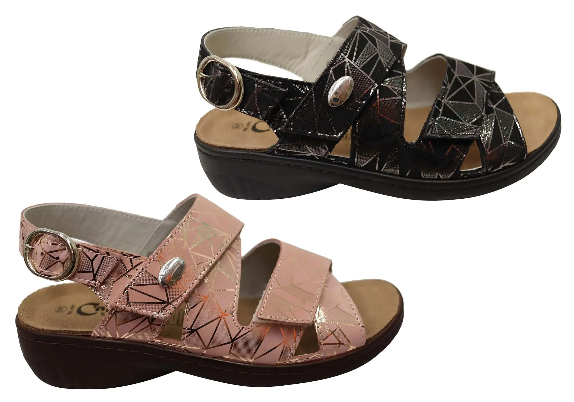 Cabello Comfort RE391 Womens European Comfortable Leather Sandals