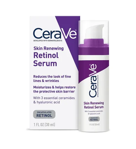 Cerave Anti Aging Retinol Serum Cream Serum For Smoothing Fine Lines And Skin Brightening Fragrance Free 1Oz