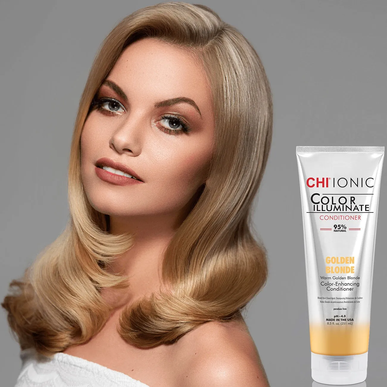 CHI Ionic Color Illuminate Conditioner 251ml - Golden Blonde