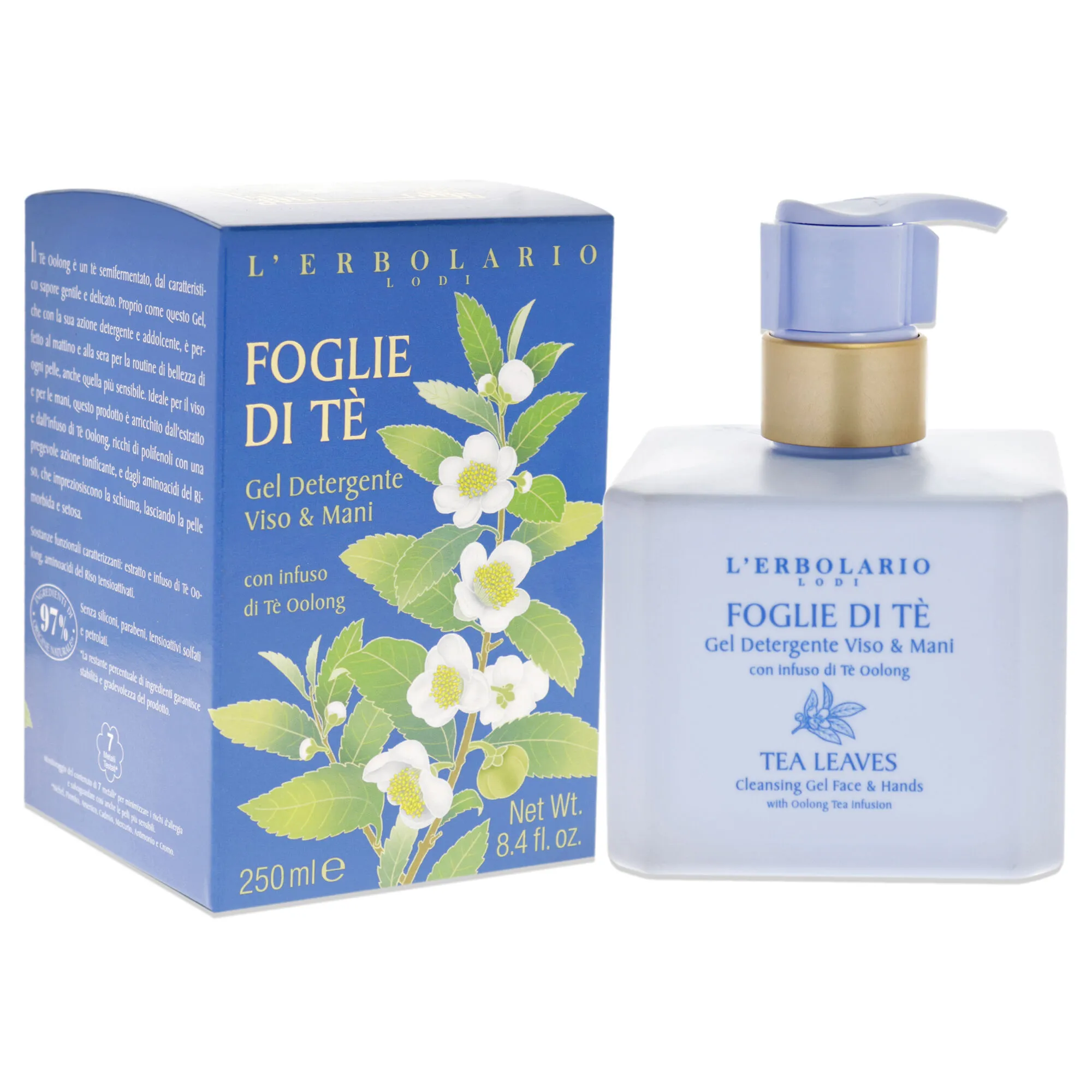 Cleansing Gel Face and Hand - Tea Leaves by LErbolario for Unisex - 8.5 oz Cleanser