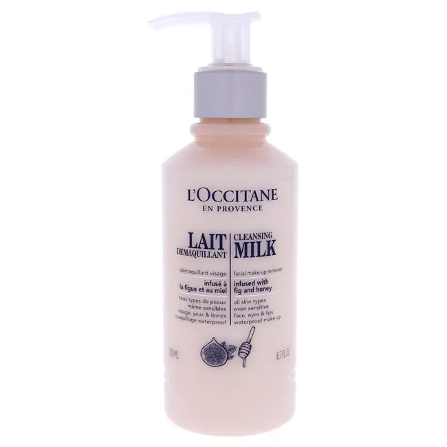 Cleansing Milk Facial Make-Up Remover by LOccitane for Unisex - 6.7 oz Cleanser