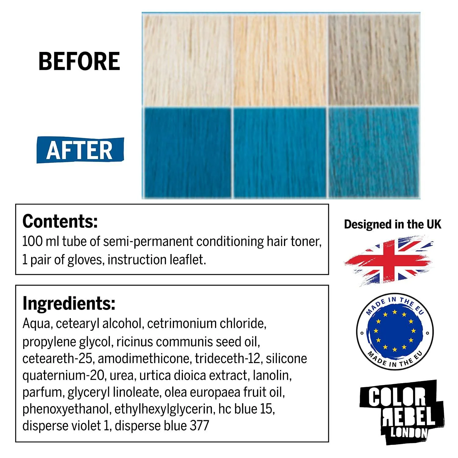 Color Rebel [Blue] Semi Permanent Hair Toner 100ml