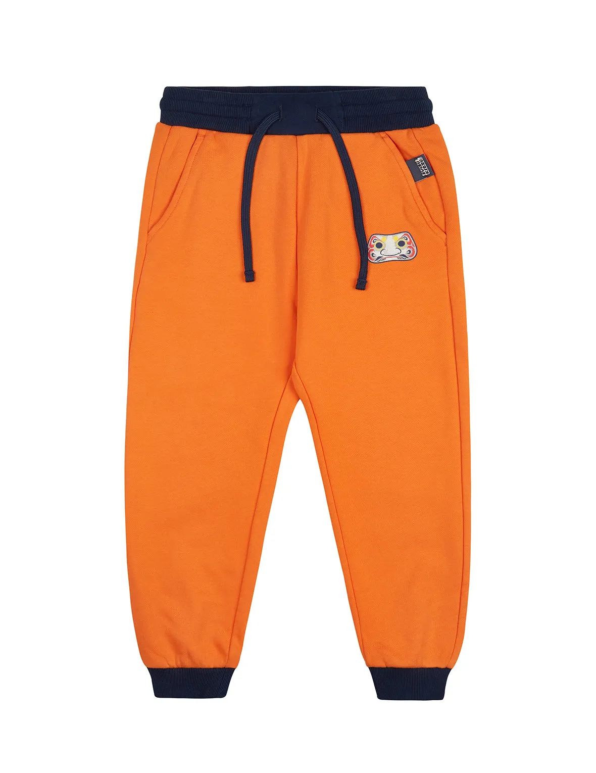 Daruma Mask Print Color Blocking Sweatpants