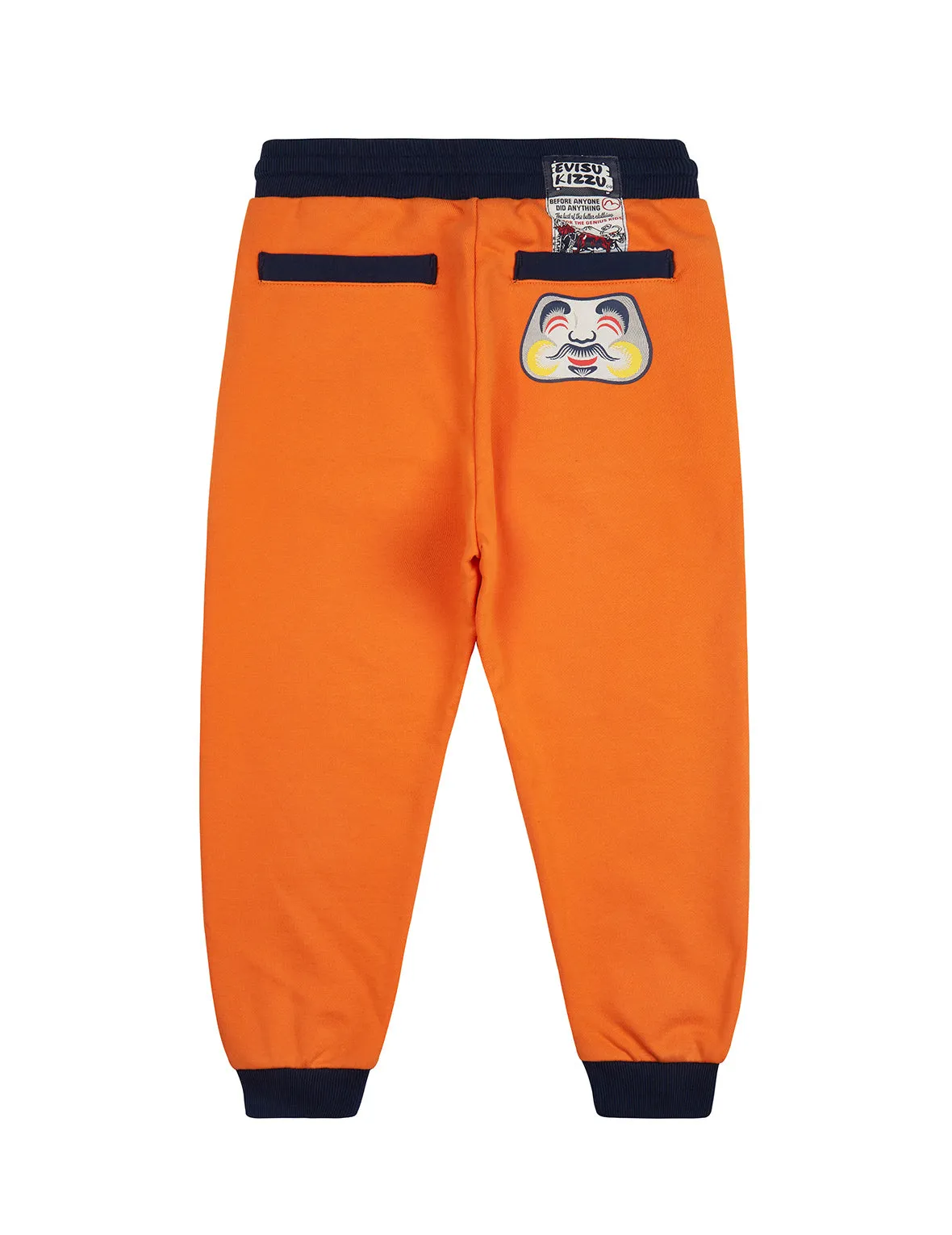 Daruma Mask Print Color Blocking Sweatpants