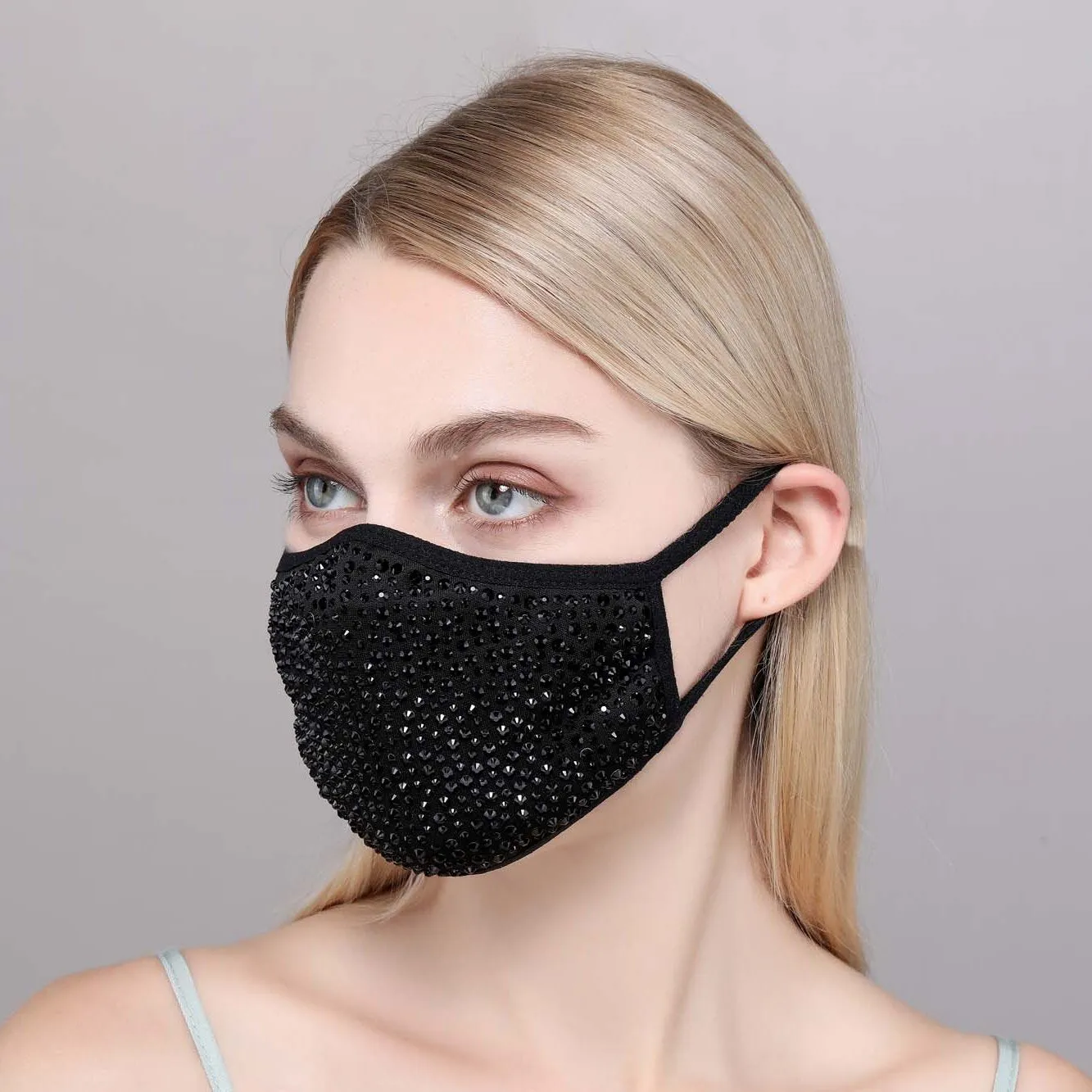 Destiny Crystal Face Mask - Black