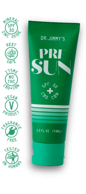 Dr Jimmy's Pre Sun SPF 30 CBD Sunscreen