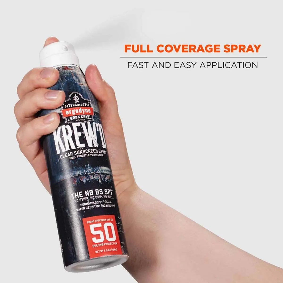 Ergodyne Krewd 6353 SPF 50 Sunscreen Spray - 5.5oz/12-Pack