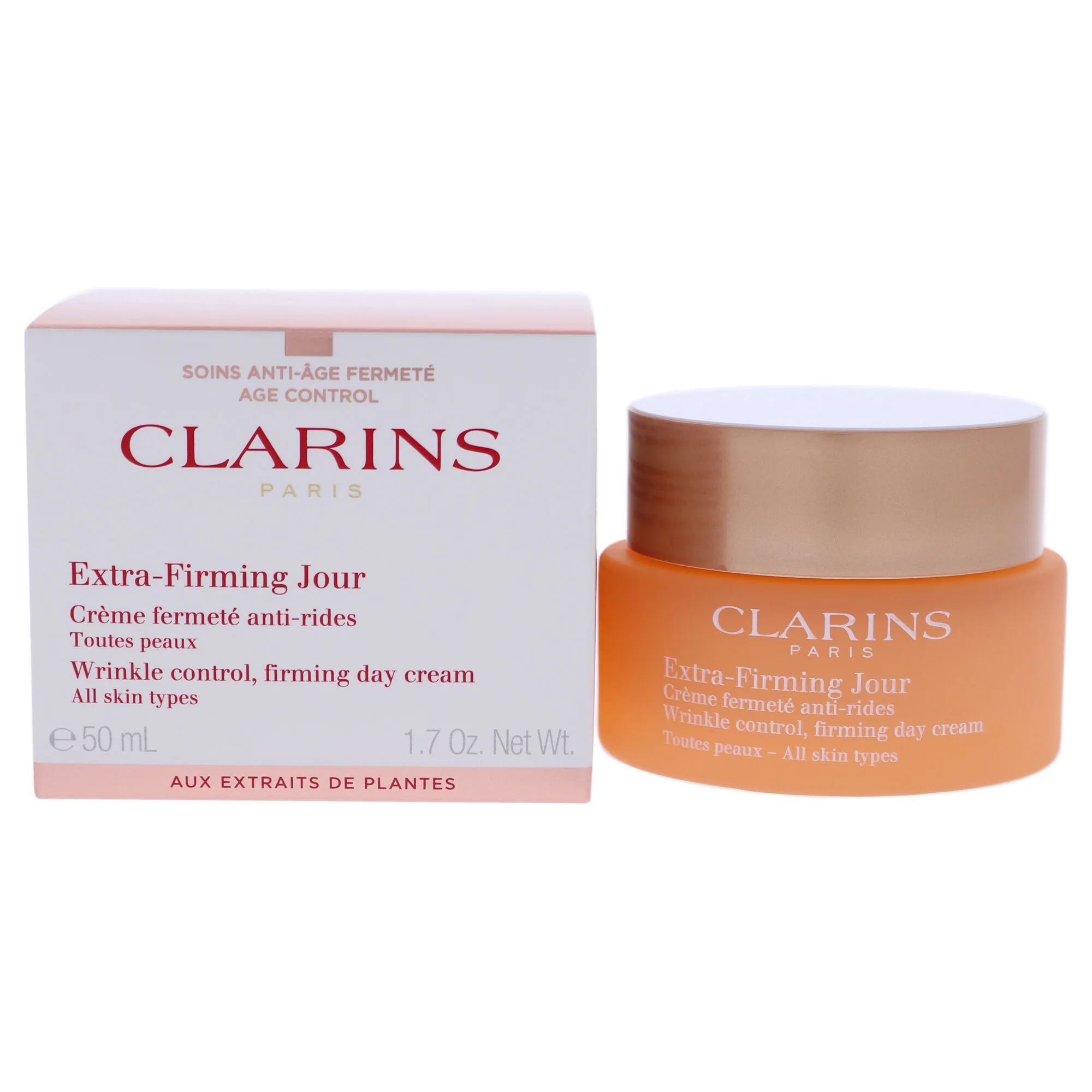 Extra Firming Day Wrinkle Control Day Cream - All Skin Type by Clarins for Unisex - 1.7 oz Day Cream