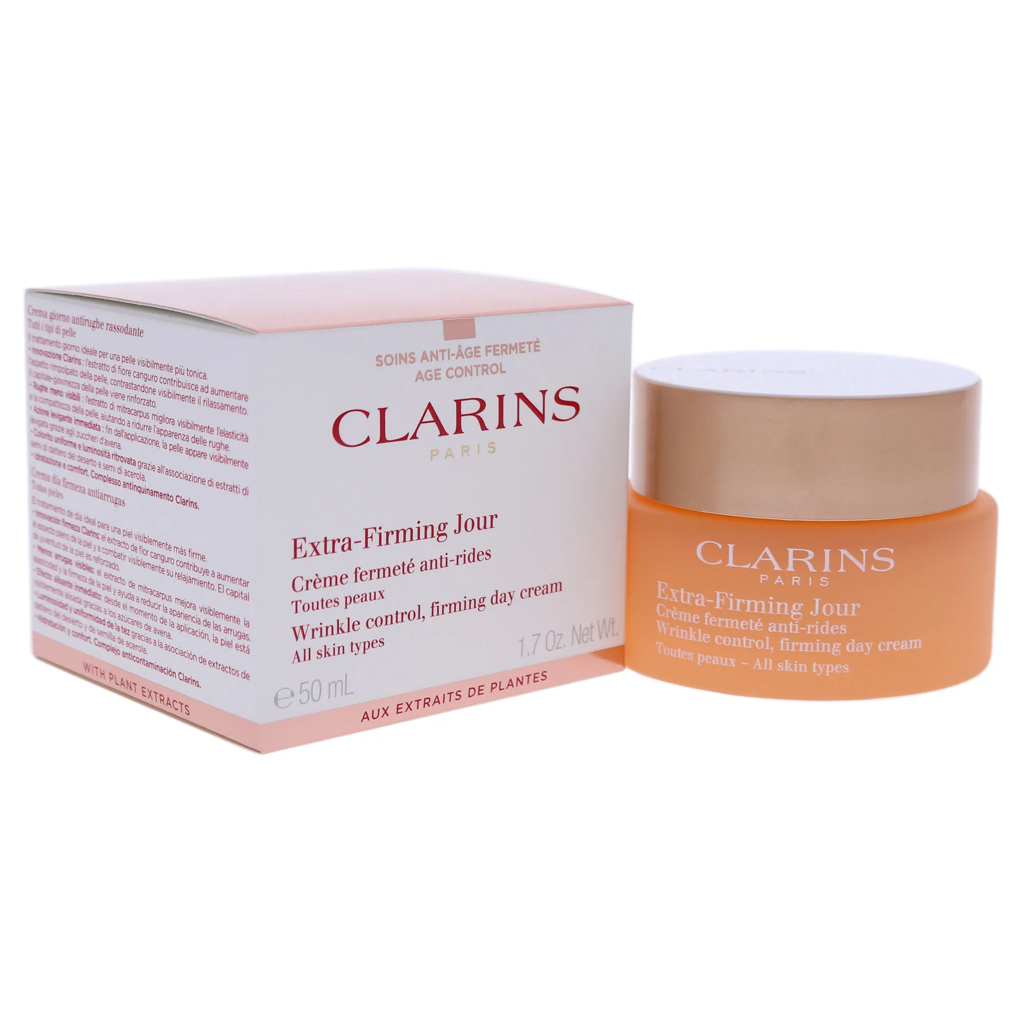 Extra Firming Day Wrinkle Control Day Cream - All Skin Type by Clarins for Unisex - 1.7 oz Day Cream