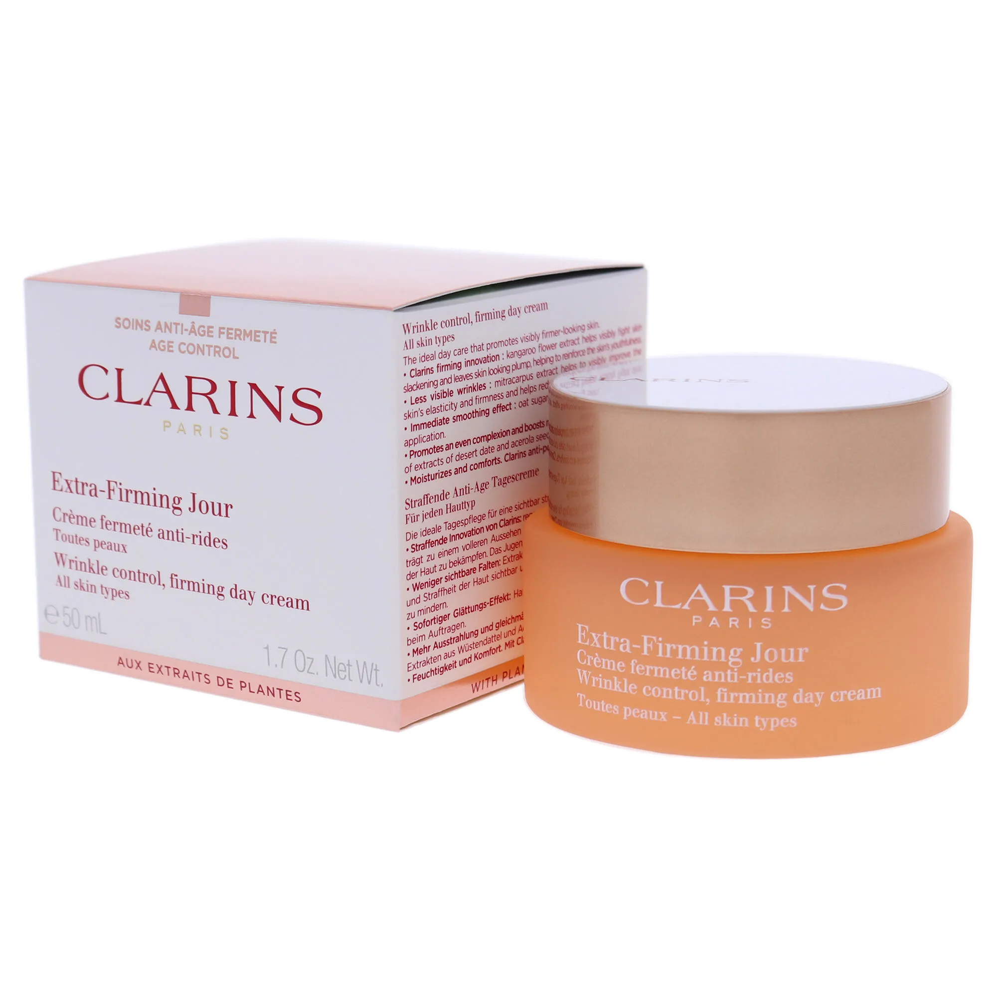 Extra Firming Day Wrinkle Control Day Cream - All Skin Type by Clarins for Unisex - 1.7 oz Day Cream