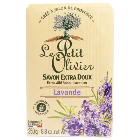 Extra Mild Soap Bars - Lavender by Le Petit Olivier for Men - 8.8 oz Soap