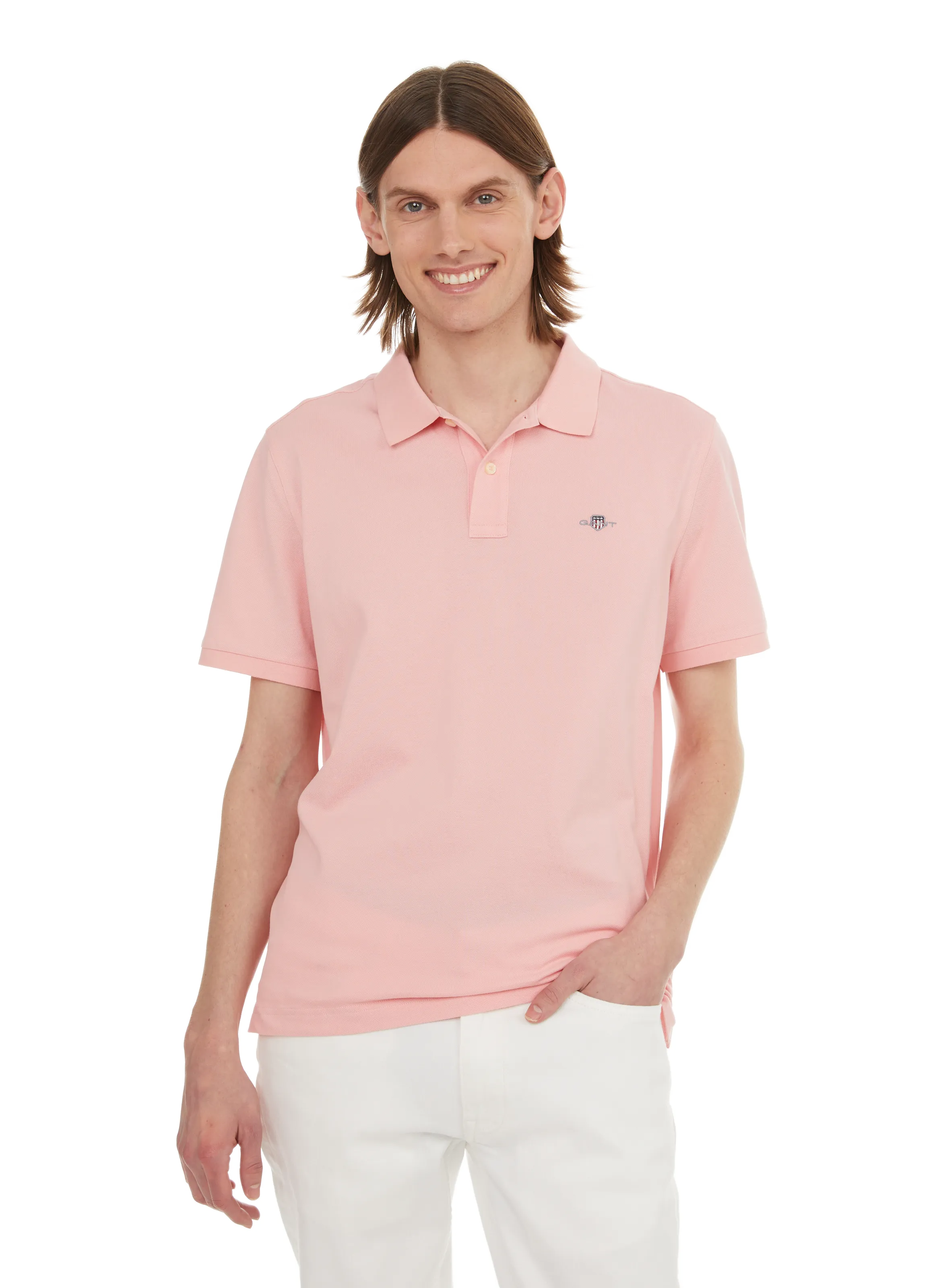 GANT  Cotton polo shirt  - Pink