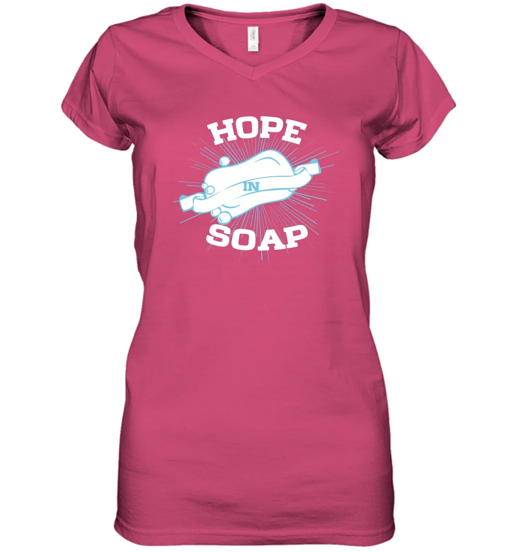 Hope In Soap Coronacation Women's V-Neck T-Shirt