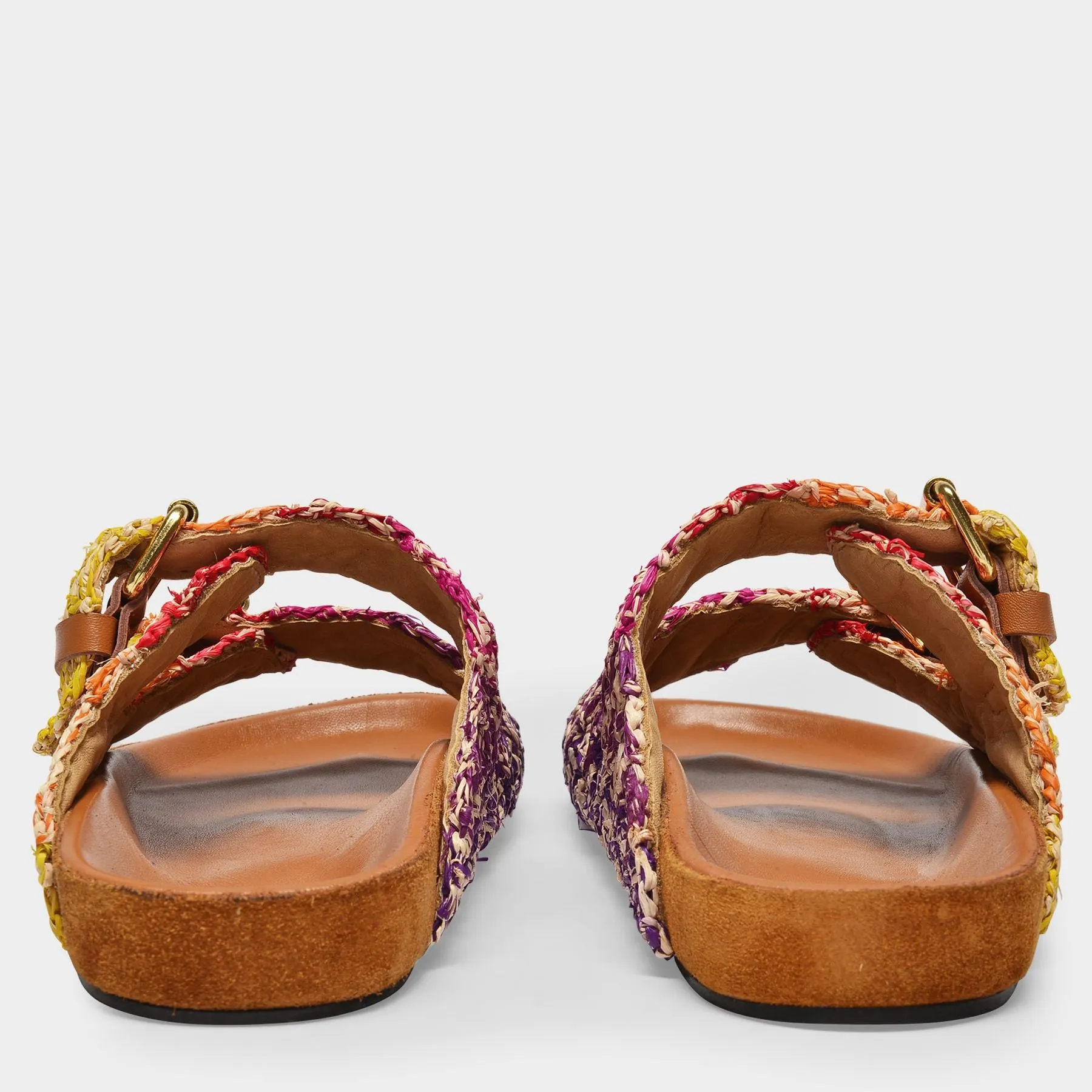 Isabel Marant  Lennyo Sandals in Multi Raffia