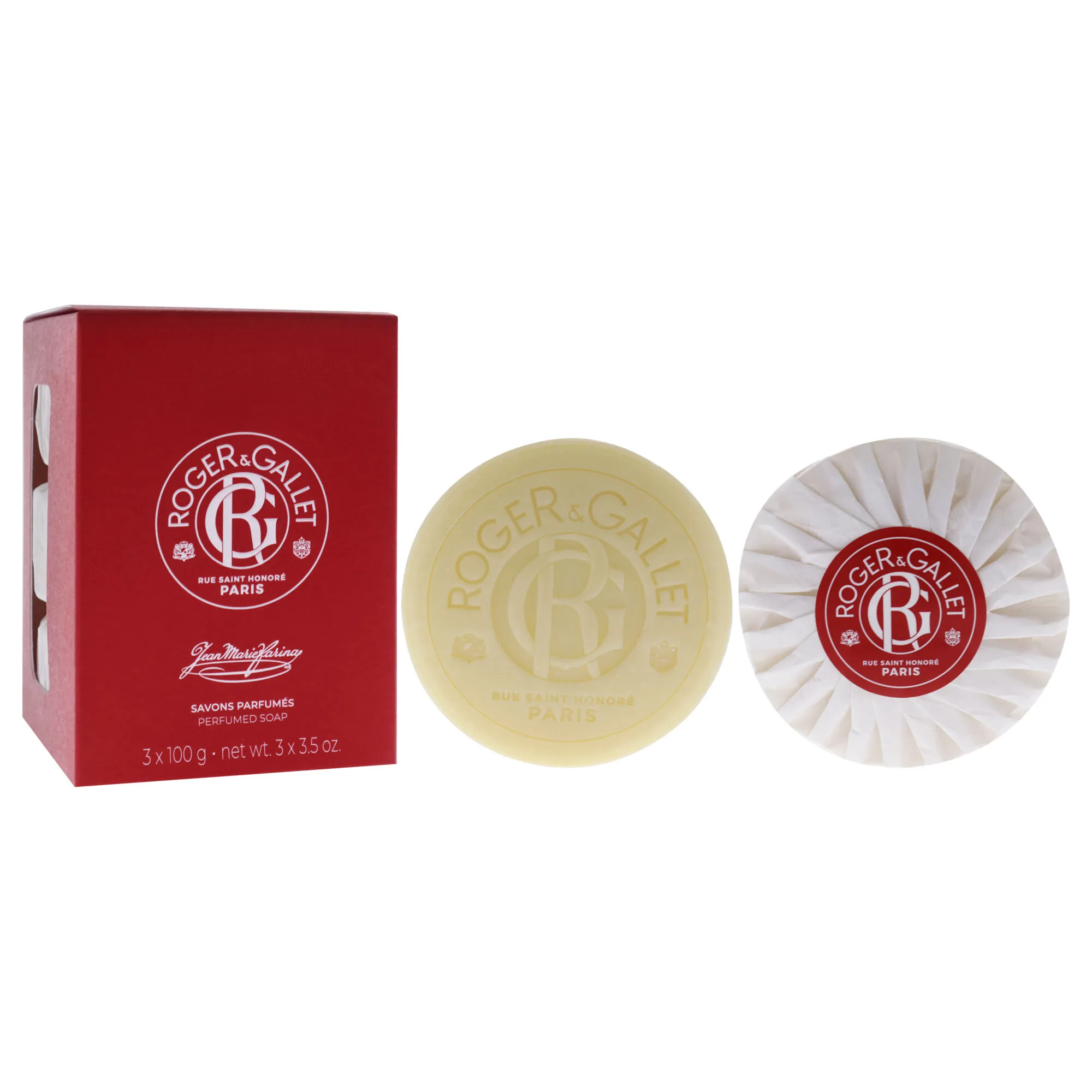 Jean Marie Farina Perfumed Soap Set by Roger & Gallet for Unisex - 3 x 3.5 oz Soap