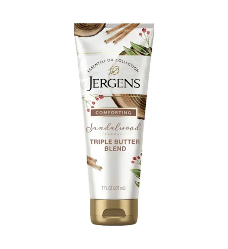 Jergens Vanilla Sandalwood Body Butter Lotion, Moisturizer Infused with Vanilla and Sandalwood Essential Oil 7oz