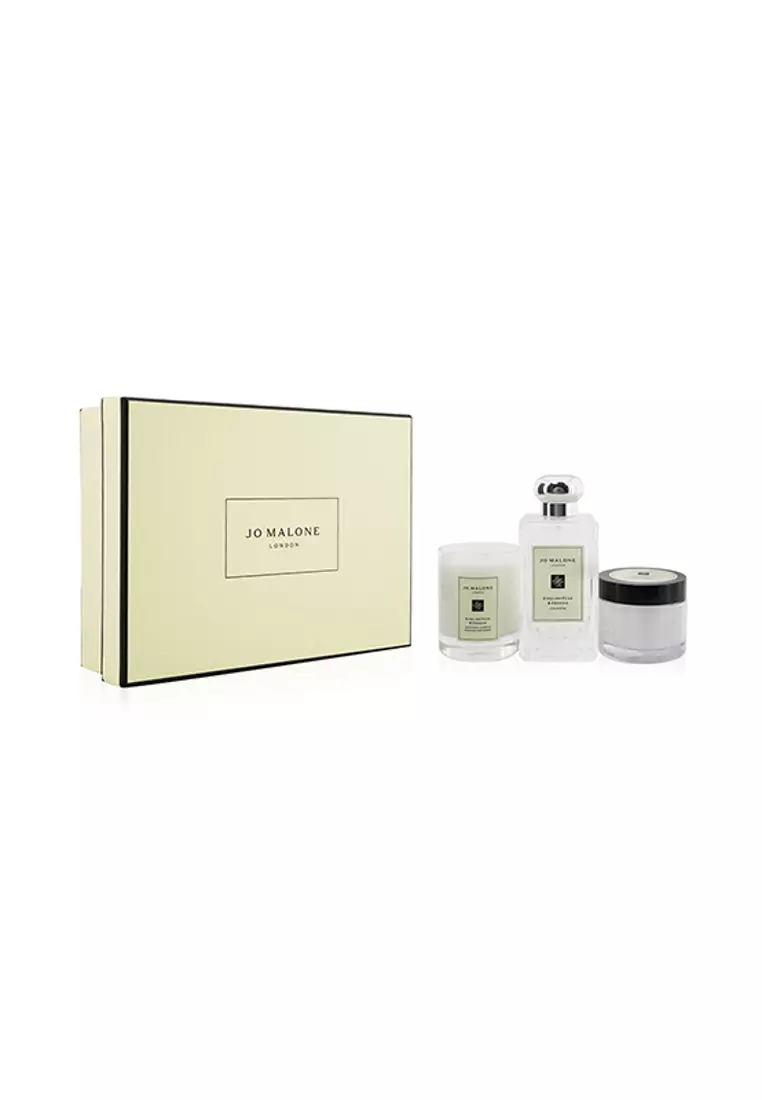 Jo Malone JO MALONE - English Pear & Freesia Coffret: Cologne Spray 100ml/3.4oz + Body Cream 50ml/1.7oz + Scented Candle 4.7