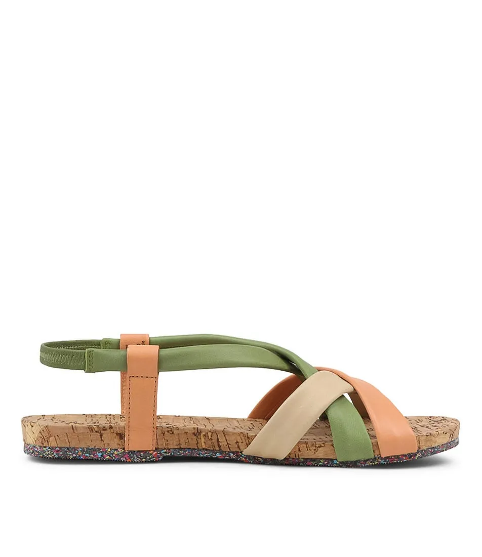 JOSEF SEIBEL Henriette 01 Oliv Multi Leather Sandals