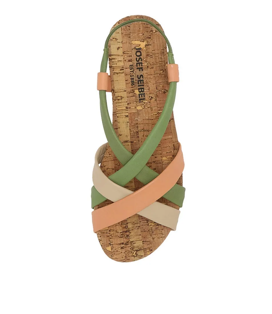 JOSEF SEIBEL Henriette 01 Oliv Multi Leather Sandals