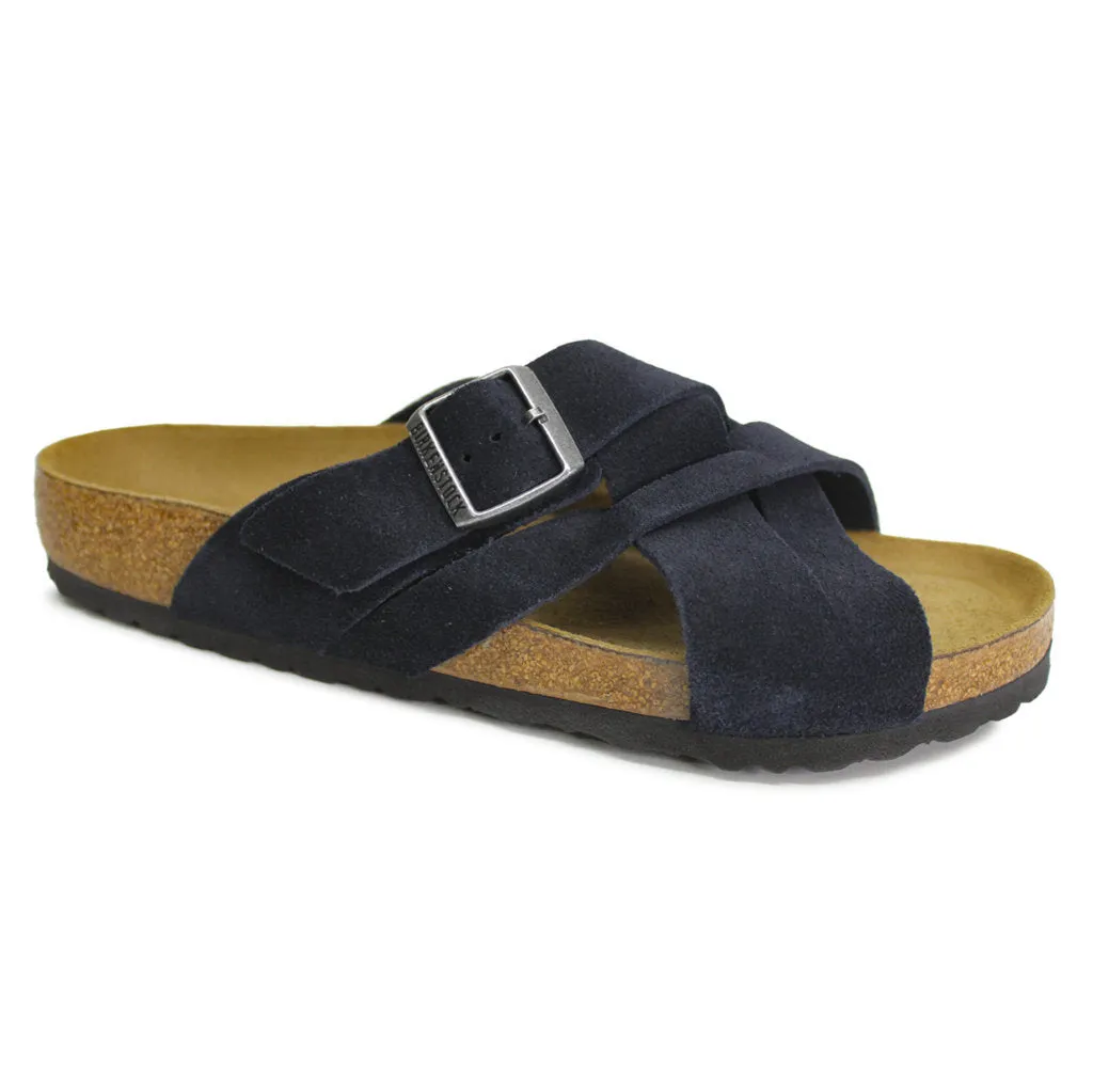 Lugano Suede Leather Unisex Slides Sandals