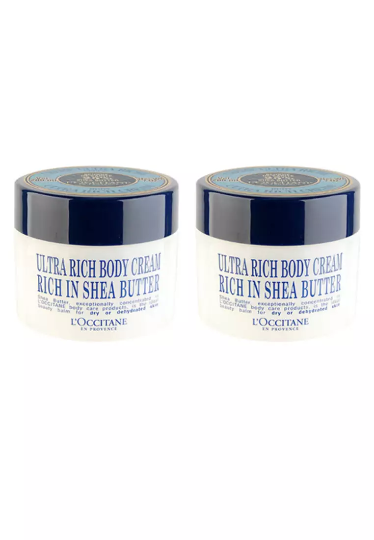 L'Occitane 2X L'Occitane Shea Butter Ultra Rich Body Cream 7oz, 200ml