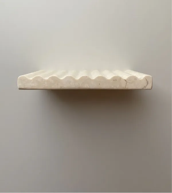 marble soap dish - cream