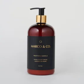 Marco and Co Hand and Body Cream WESTERN SADDLE 500ml