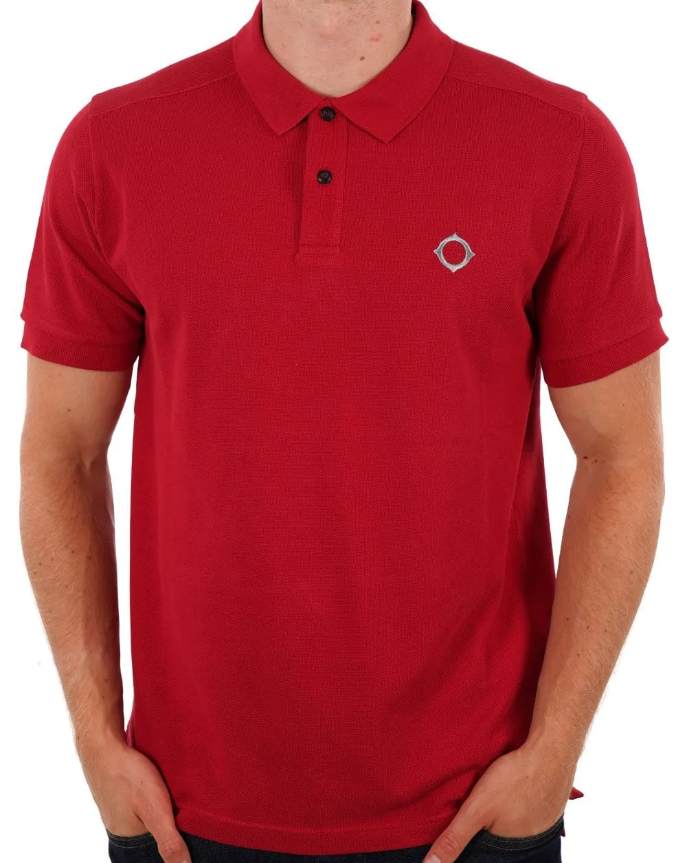 MA.STRUM Pique Polo Deep Red