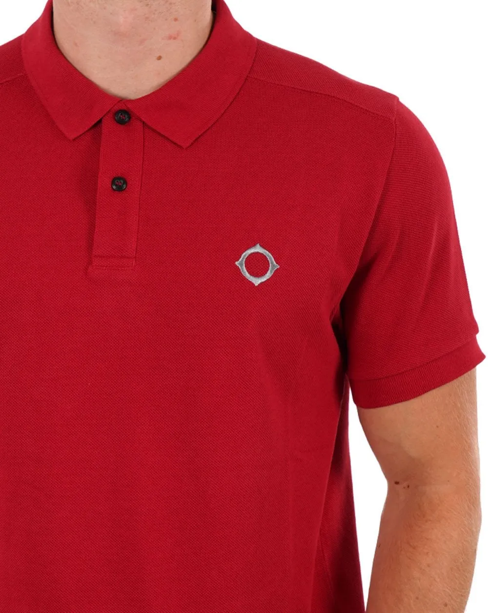 MA.STRUM Pique Polo Deep Red