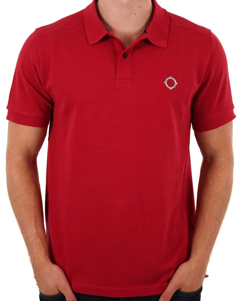 MA.STRUM Pique Polo Deep Red