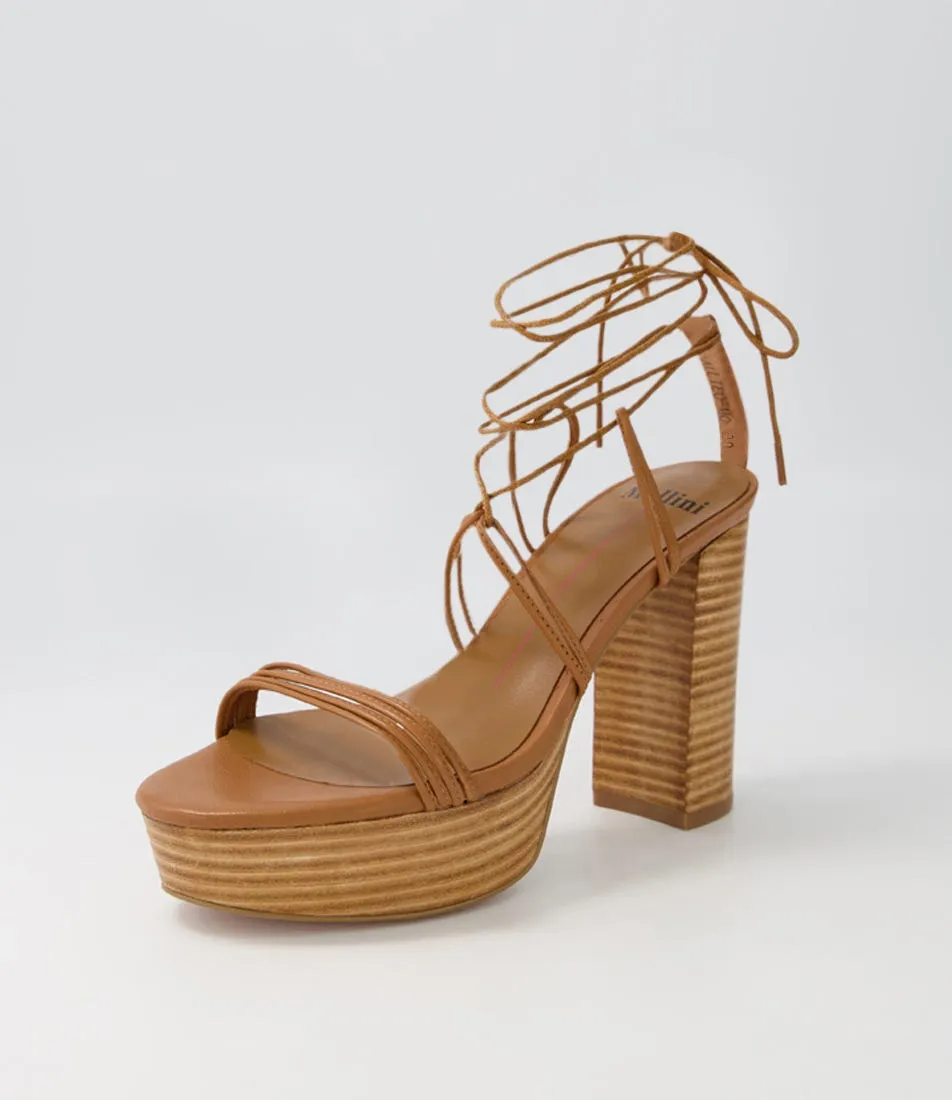 MOLLINI Allieo Dark Tan Leather Sandals Nh