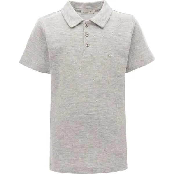 Moustache Melange Solid Polo, Grey