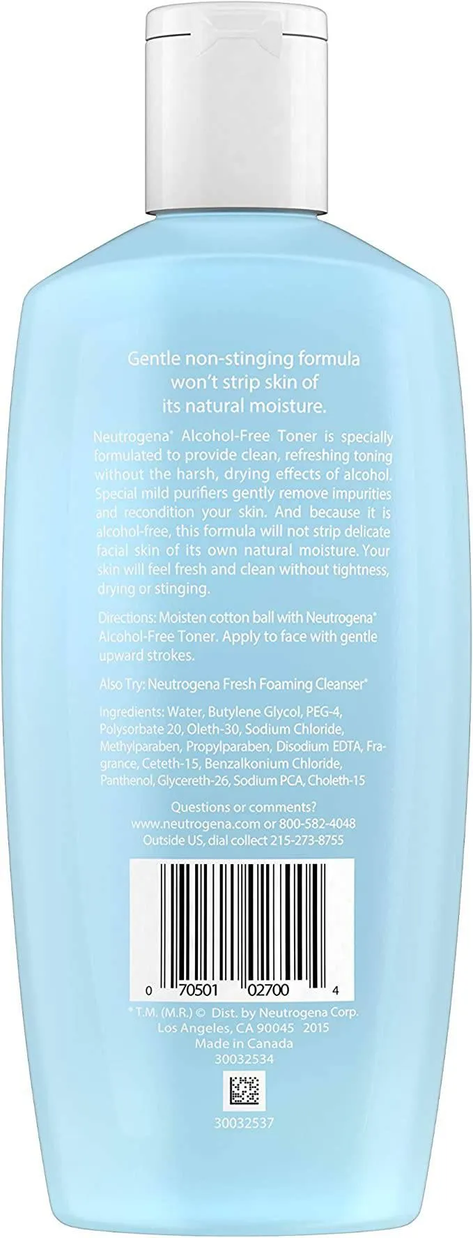 NEUTROGENA ALCOHOL FREE TONER 8.5OZ