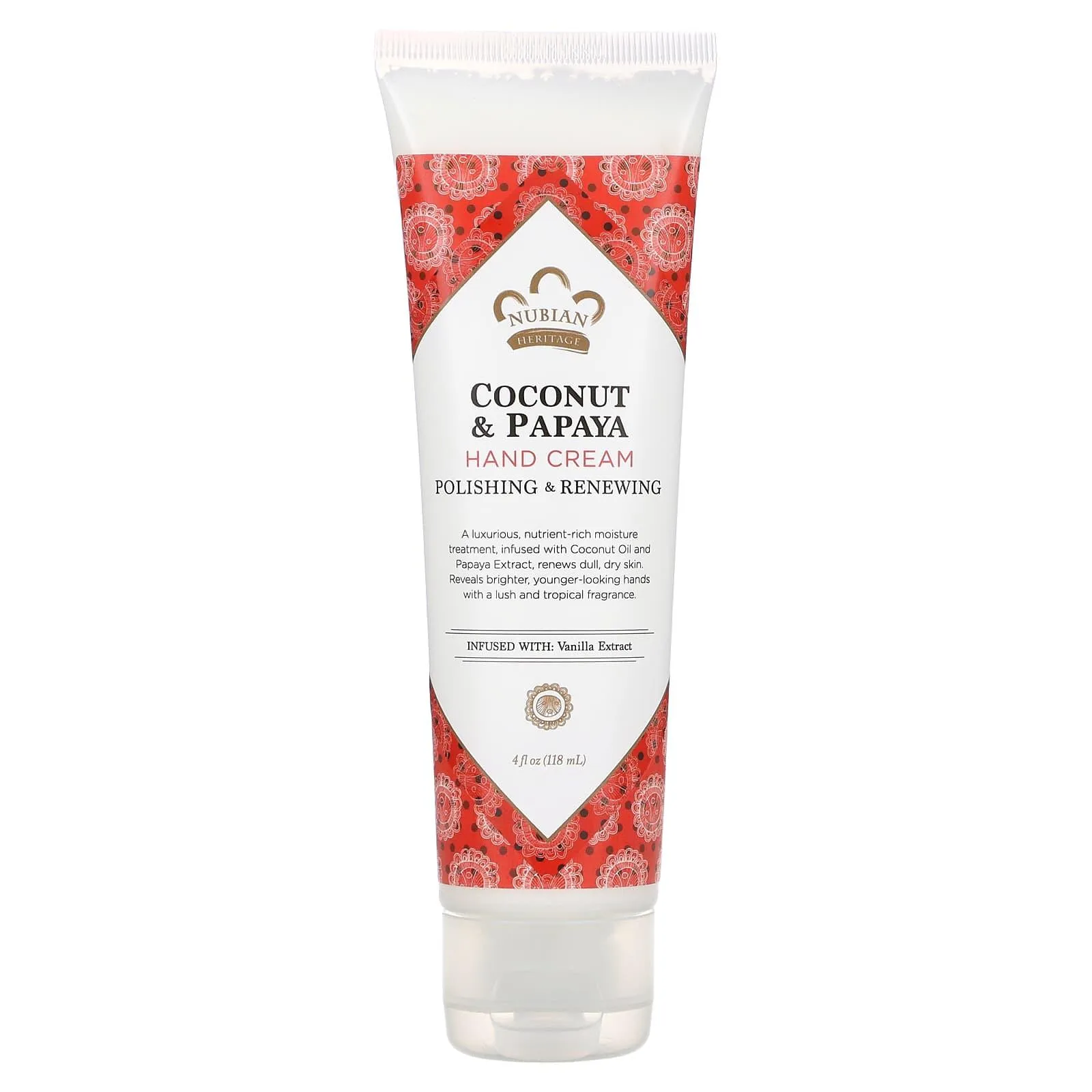 NUBIAN COCONUT & PAPAYA HAND CREAM 4OZ