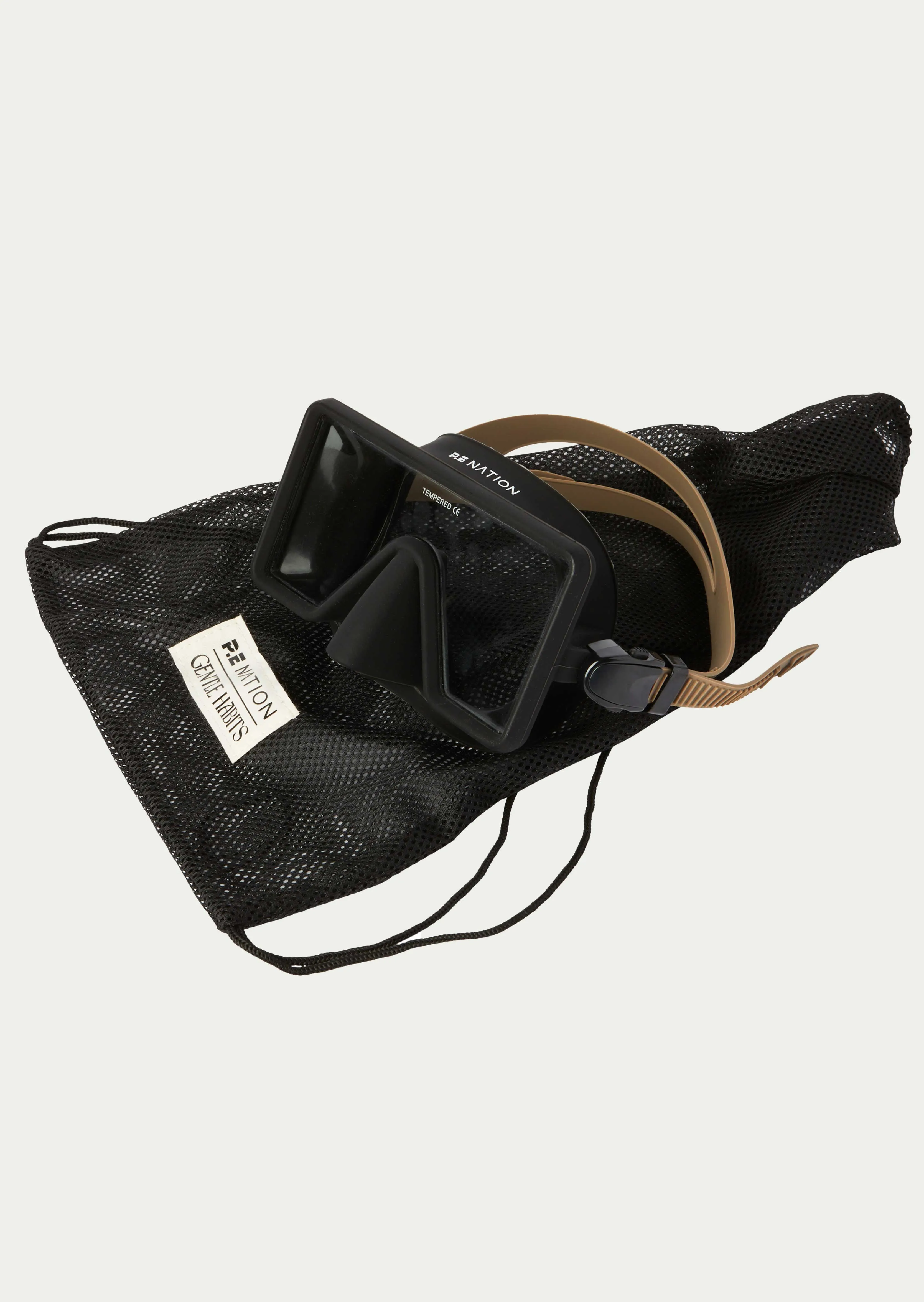 P.E NATION X GENTLE HABITS DIVE MASK & SNORKEL IN BLACK